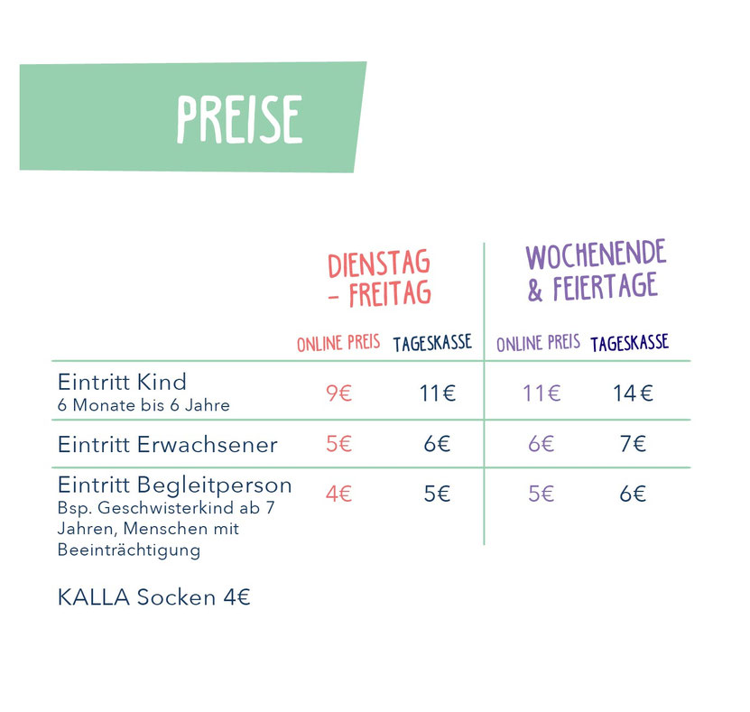 Öffnungszeiten KALLA